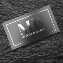 Elegante graue Monogramm-Berater-Grenze