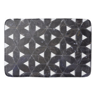 Elegante graue Mosaik Blume des Lebens Fliesenmust Badematte