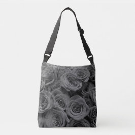 Elegante graue Rose graue, blumengraue Blume Tragetaschen Mit Langen Trägern