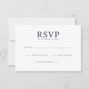 Elegante graue RSVP-Form RSVP Karte