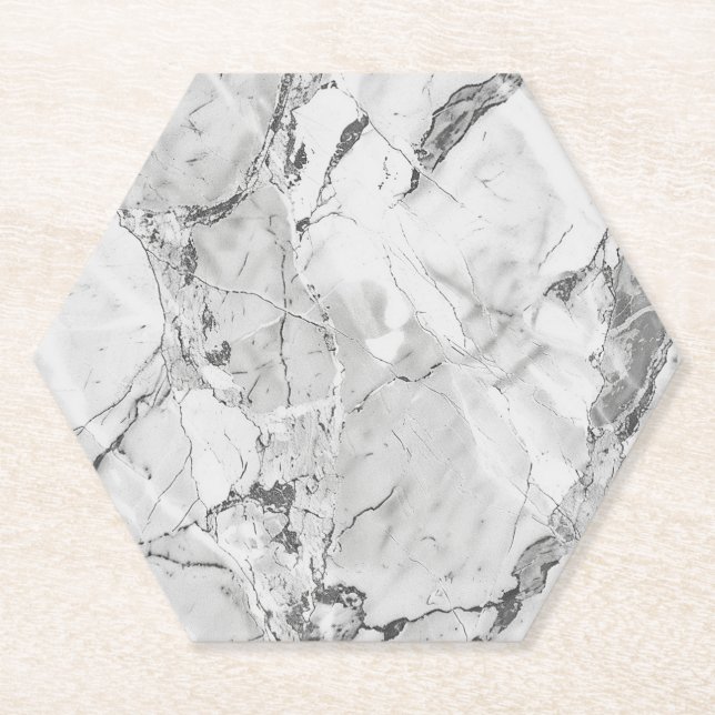 Elegante graue "Slate Whisper Stream" Marmortextur Untersetzer (Vorderseite)