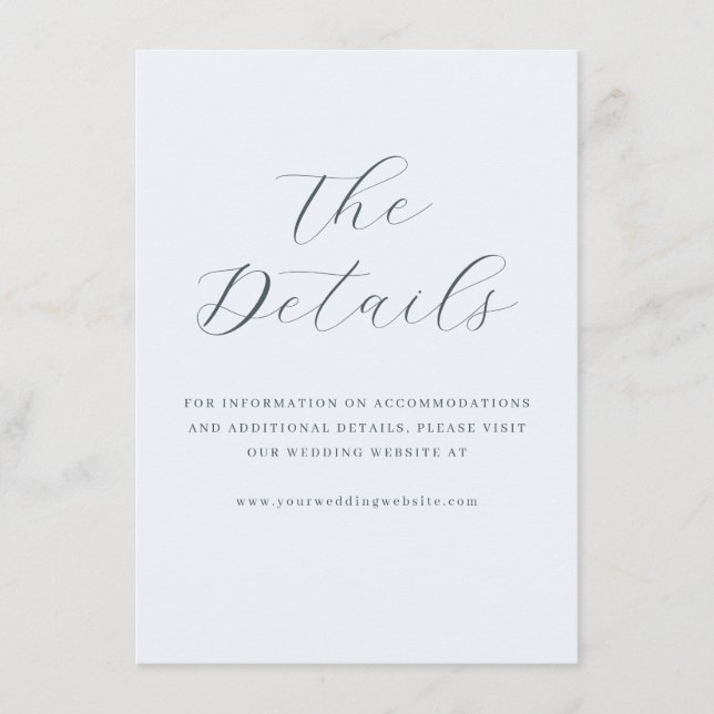 Elegante graue Typografie Begleitkarte (Vorderseite)