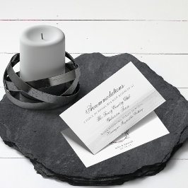 Elegante, graue, weiße Wasserfarbe Blumenzehen Begleitkarte