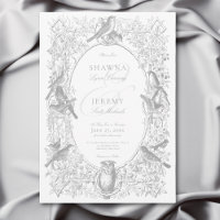 Elegante Gray Chinoiserie Natur & Vögel Hochzeit