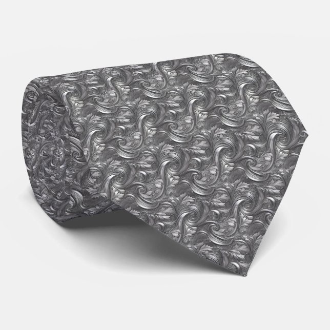 Elegante Gray Men-Krawatte Krawatte (Gerollt)