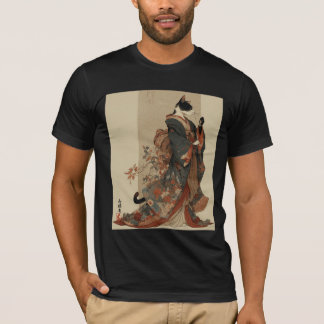 "Elegante Grazie" Japanische Katze in Kimono-Kunst T-Shirt