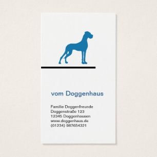 Elegante Great Dane-Silhouette in Blau – Moderner