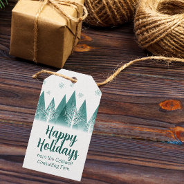 Elegante Green Forest Custom Company Holiday Party Geschenkanhänger