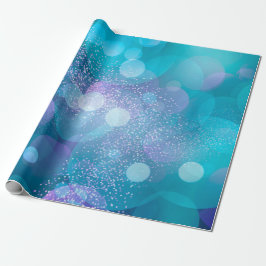 Elegante Green Gold Bokeh Glitzer Geschenkpapier