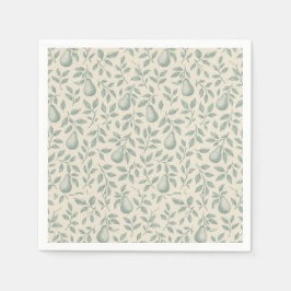 Elegante Green Pear Wedding Serviette