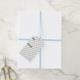 Elegante Green Scroll Geschenkmarke - Anpassbar Geschenkanhänger