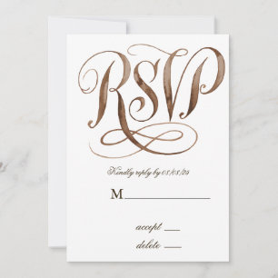Elegante Green und Gray Bouquet Wedding RSVP Cards Einladung