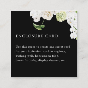 Elegante Greenery Botanical Square Enclosure Card Begleitkarte