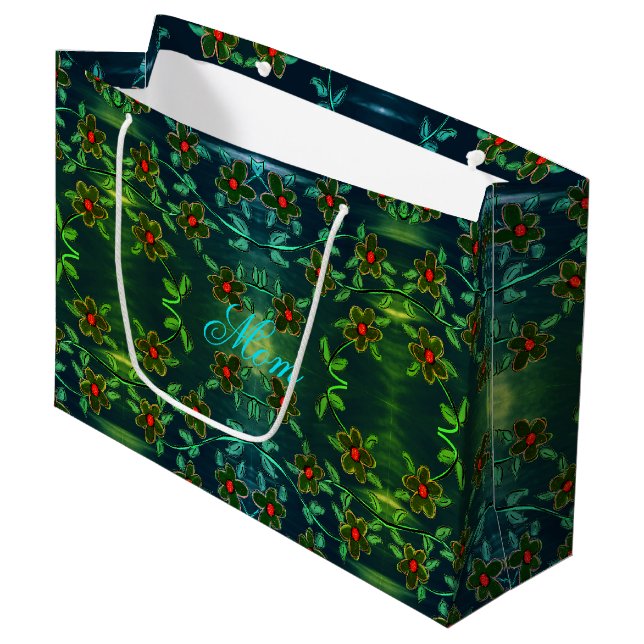 Elegante große Geschenktasche für Mama Große Geschenktüte (Vorderseite Schrägansicht)