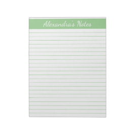 Elegante Größe Grün 8,5 x 11 Buchstaben Größe Pers Notizblock