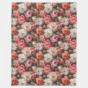 Elegante große Rose blubt Fleece Blanket