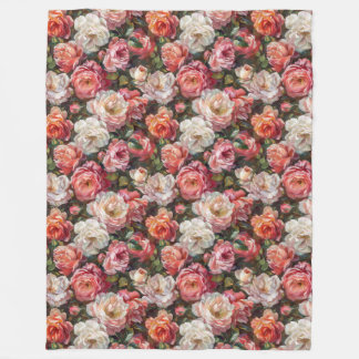 Elegante große Rose blubt Fleece Blanket