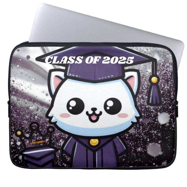 Elegante Grouation Kitty Lila Gown Ballon Laptopschutzhülle (Vorderseite)