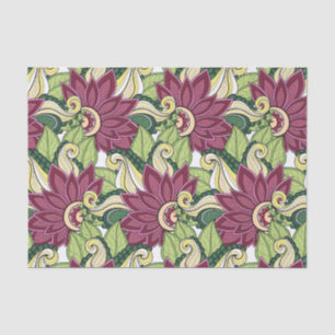 Elegante, grün gelbe Blumen und schwenken Seidenpapier