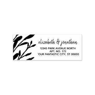 Elegante Grün-Hochzeits-Rücksendeadresse Gummistempel
