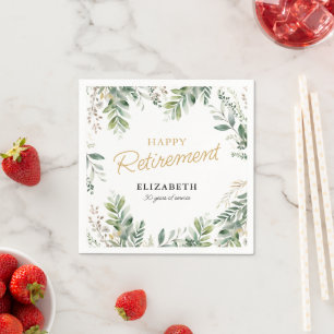 Elegante Grün-Ruhestandsfeier Serviette