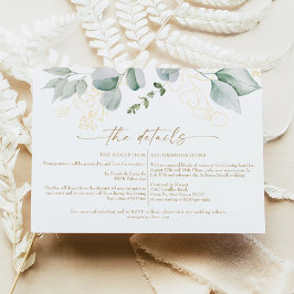 Elegante Grün- und Gold-Hochzeitskarte Einladung