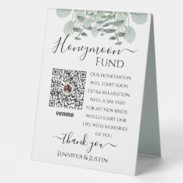 Elegante Grünanlage Hochzeitsempfang Venmo Code Ta Tischaufsteller