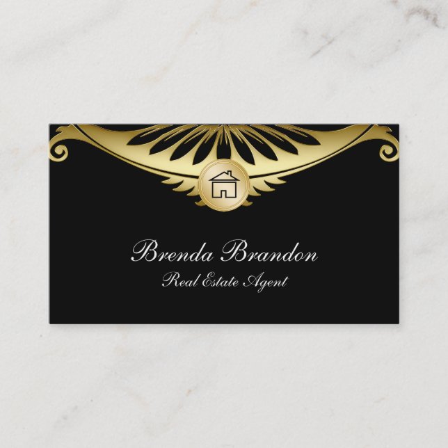 Elegante Grundstücksmakler-Visitenkarten Visitenkarte (Vorderseite)