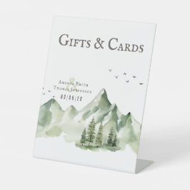 Elegante, grüne Berglandschaften - Geschenke & Kar Sockelschild