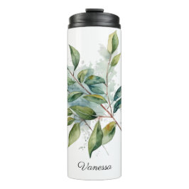 Elegante grüne Blattfarbe, kundenspezifisch Thermosbecher