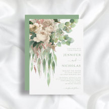 Elegante Grüne Blumenhochzeit