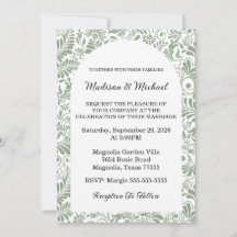 Elegante grüne botanische Hochzeit