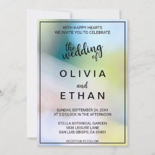 Elegante grüne Bukeblatt Lichter Wedding Invitati Einladung
