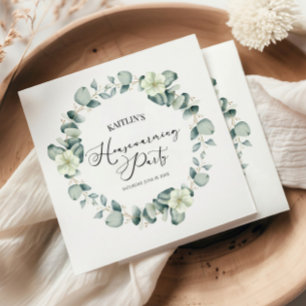 Elegante Grüne Eukalyptus-Haus-Einweihungsparty Serviette