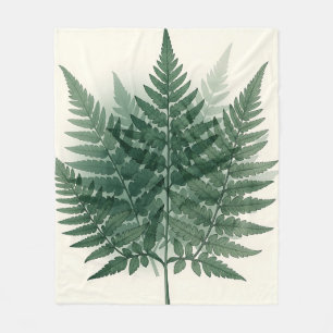 Elegante grüne Farnwedel Botanisch Fleecedecke