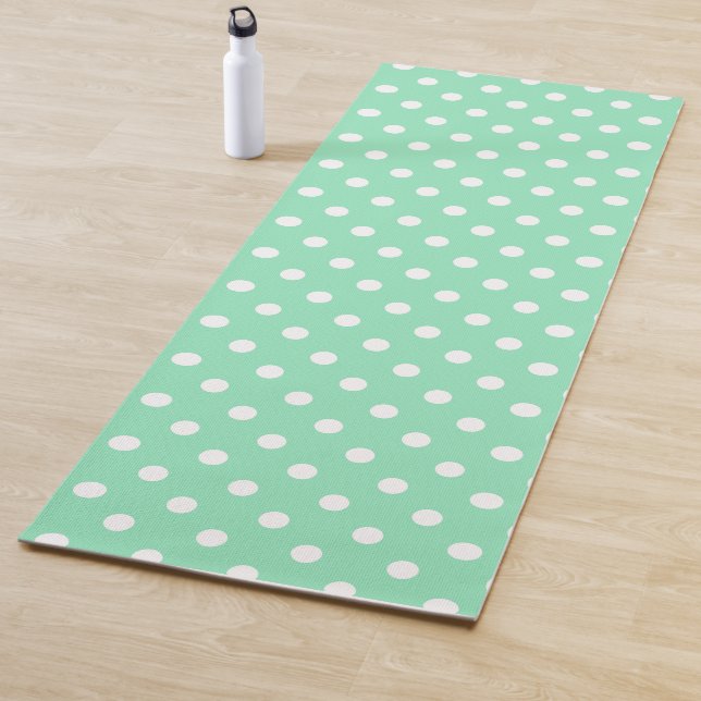 Elegante, grüne Fitness Moderne Vorlage Yogamatte (Beispiel)