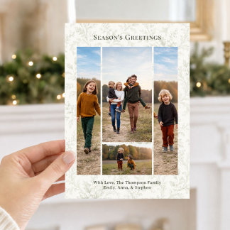 Elegante grüne Fotocollage Weihnachten