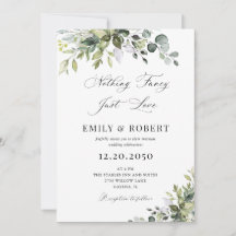 Elegante Grüne Hochzeitseinladung