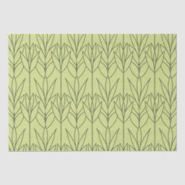Elegante Grüne Kunst Déco Blumenmuster Design Mode Seidenpapier