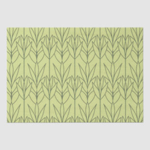 Elegante Grüne Kunst Déco Blumenmuster Design Mode Seidenpapier