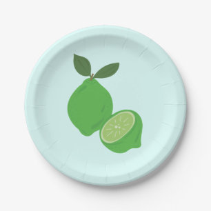 Elegante grüne Limette-Party Pappteller