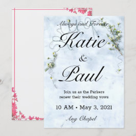 Elegante grüne Rose Hochzeit Einladung