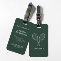 Elegante grüne Schläger personalisierter Tennislie