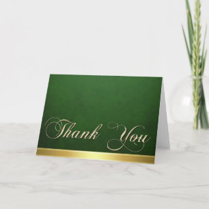 Elegante grüne Textur Moderne Gold Dankeschön Kart Dankeskarte