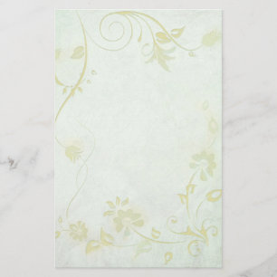 Elegante Grüne Vintage Hochzeit Briefpapier