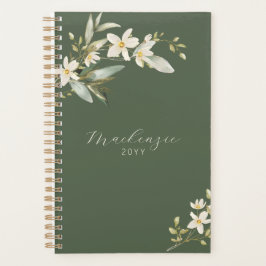 Elegante Grüne Wildblume Grüne Botanische Vegetati Planer