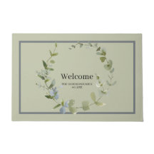 Elegante Grünen Wreath Familie Willkommen