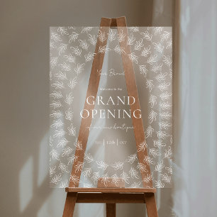 Elegante Grünflächen Transparente Akryllische Gesc Acrylschild