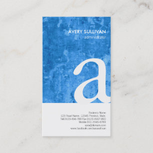 Elegante Grunge Texture Monogram Business Card Visitenkarte