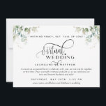 Elegante Grünpflanzen, einzigartige Online-Virtuel Save The Date<br><div class="desc">Laden Sie Freunde und Familie ein, um sich Ihrer intimen "virtuellen/Online" Hochzeit mit dieser eleganten und romantischen Einladung anzuschließen. Herrliche "Virtuelle Hochzeit" Phrase in modernem Block und handgeschriebener Kalligrafie. Exquisite, handbemalte Blumengrün umrahmt Ihre Details mit Blattwerk in Grün, Oliven, staubblauen und aquamarinen Tönen. Phrase oben: "Nichts extravagant, aber voller Liebe...</div>
